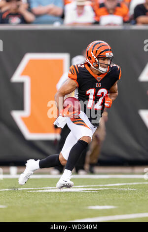 22 août 2019, le receveur des Bengals de Cincinnati : Alex Erickson (12) au cours de la saison de football américain NFL action de jeu entre les Giants de New York et les Cincinnati Bengals au Stade Paul Brown à Cincinnati, OH. Adam Lacy/CSM Banque D'Images