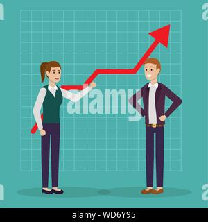 La réussite de l'entreprise personnes de droit de la productivité Illustration de Vecteur