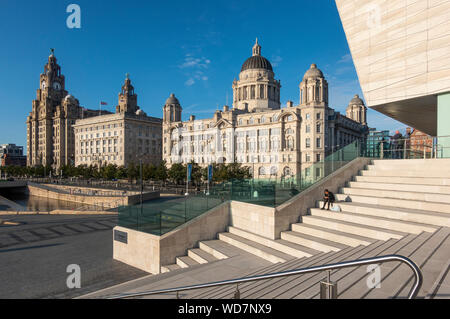 Les trois grâces à Pier Head à Liverpool Banque D'Images