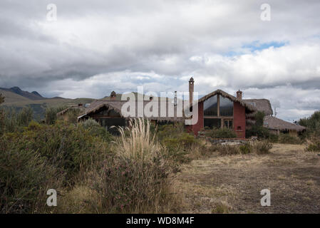 Chilcabamba Lodge dans le Parc National Cotopaxi à 3500 mètres dans les Andes de l'Équateur. Banque D'Images