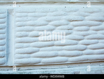 Close up d'un mur en béton, peint en blanc Banque D'Images