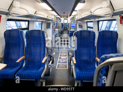 Places à l'intérieur de cabine de train Banque D'Images