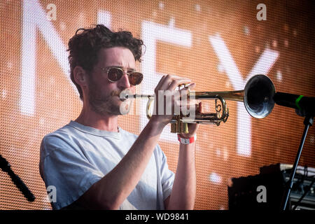 Trondheim, Norvège. Août 15th, 2019. Le groupe américain Whitney effectue un concert live au festival de musique norvégienne 2019 Pstereo à Trondheim. (Photo crédit : Gonzales Photo - Tor Atle Kleven). Banque D'Images