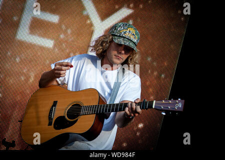 Trondheim, Norvège. Août 15th, 2019. Le groupe américain Whitney effectue un concert live au festival de musique norvégienne 2019 Pstereo à Trondheim. (Photo crédit : Gonzales Photo - Tor Atle Kleven). Banque D'Images