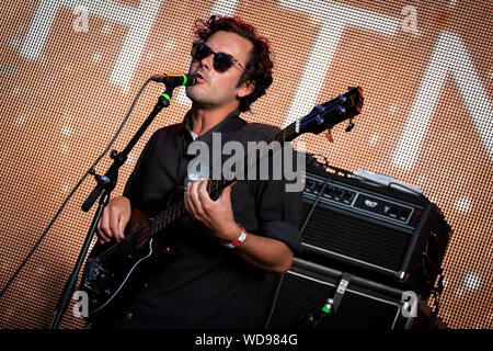 Trondheim, Norvège. Août 15th, 2019. Le groupe américain Whitney effectue un concert live au festival de musique norvégienne 2019 Pstereo à Trondheim. (Photo crédit : Gonzales Photo - Tor Atle Kleven). Banque D'Images