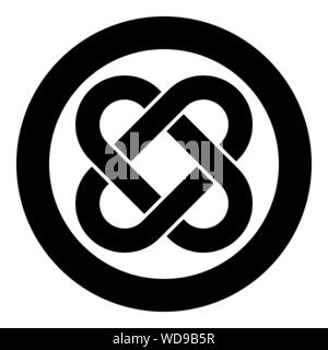 Celtic knot icône dans cercle couleur noir style télévision illustration vectorielle simple image Illustration de Vecteur
