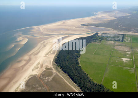 Vue aérienne de Wells-next-the-sea à Norfolk sur summers day. Banque D'Images