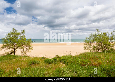 Plage Trengandin, village près de Noja Cantabria, ESPAGNE Banque D'Images