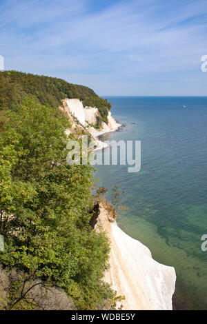 Falaises de craie sur l'île de Rugen (Rugia). La côte de la mer Baltique allemande - UNESCO World Heritage. Banque D'Images