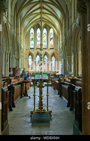 À l'intérieur de Southwell Minster, cathédrale et église paroissiale, Southwell, Nottinghamshire Banque D'Images