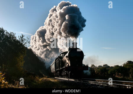 Super D 49395 passe peu de bavures à l'ELR pendant les chemins de gala à vapeur Octobre Banque D'Images