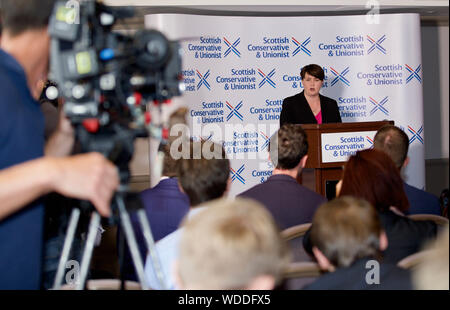 Edimbourg, Royaume-Uni 29 Août 2019 : Ruth Davidson confirme sa démission en tant que chef conservateur écossais lors d'une conférence de presse tenue à l'Holyrood Hotel, Édimbourg. Credit : Terry Murden / Alamy Crédit : Terry Murden/Alamy Live News Banque D'Images