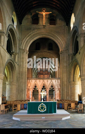 À l'intérieur de Southwell Minster, cathédrale et église paroissiale, Southwell, Nottinghamshire Banque D'Images