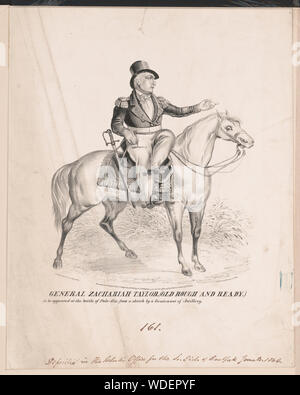 Général Zacharie Taylor, (vieille approximation.) Résumé : Comme il est apparu lors de la bataille de Palo Alto : à partir d'un sketch par un lieutenant d'artillerie. Banque D'Images