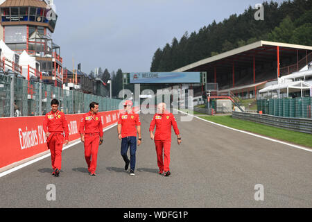 Circuit de Spa Francorchamps, Stavelot, Belgique. Août 29, 2019. Johnnie Walker de Formule 1 Grand Prix de Belgique ; Jour des arrivées ; la Scuderia Ferrari, Charles Leclerc - éditorial uniquement. Credit : Action Plus Sport/Alamy Live News Banque D'Images