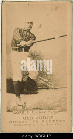 George Gore, New York Giants, portrait carte de baseball Abstract/medium : 1 tirage photographique : albumen. Banque D'Images