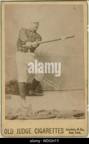 George Gore, New York Giants, portrait carte de baseball Abstract/medium : 1 impression photographique sur la carte du cabinet mount : albumen. Banque D'Images