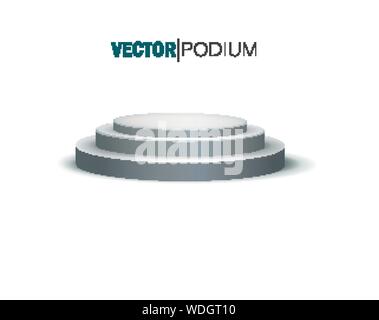 Scène ronde podium isolé sur fond blanc. Vector illustration. Illustration de Vecteur