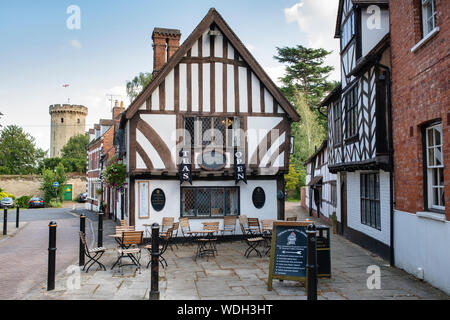 Plateau de chêne Thomas Tudor chambres cadre en bois noir et blanc édifice médiéval. Castle Street, Warwick, Warwickshire, Angleterre Banque D'Images