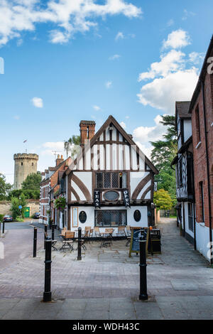 Plateau de chêne Thomas Tudor chambres cadre en bois noir et blanc édifice médiéval. Castle Street, Warwick, Warwickshire, Angleterre Banque D'Images