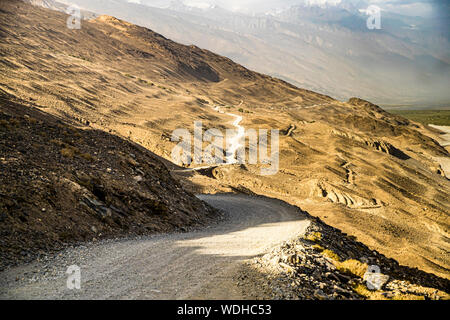 Route de la soie en Murghob District, Tadjikistan Banque D'Images