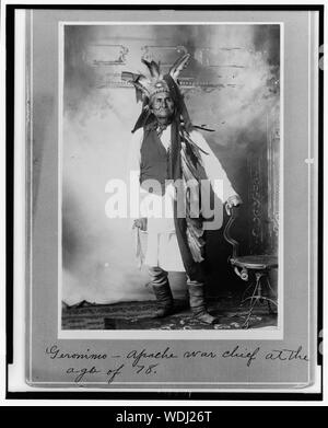 Apache Geronimo - chef de guerre à l'âge de 78 Abstract/moyenne : 1 tirage photographique. Banque D'Images