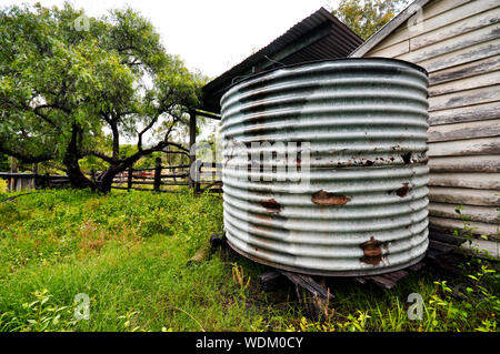 Cours de ferme ancienne Linville Queensland Australie Banque D'Images