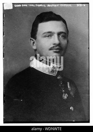 Grand-duc Carl Francis, Empereur autrichien Abstract/moyenne : 1 négative : 5 x 7 in. ou moins. Banque D'Images