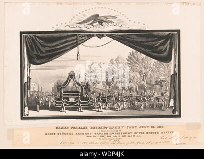 Grand concours de funérailles à New York le 23 juillet 1850, en l'honneur de la mémoire du général Zachary Taylor 12e président des États-Unis / lith. et pub. par Geo. E. Leefe, 111, rue de Nassau, N.Y. Résumé/moyenne : 1 gravure : lithographie 31 x 42 cm. (Image) Banque D'Images