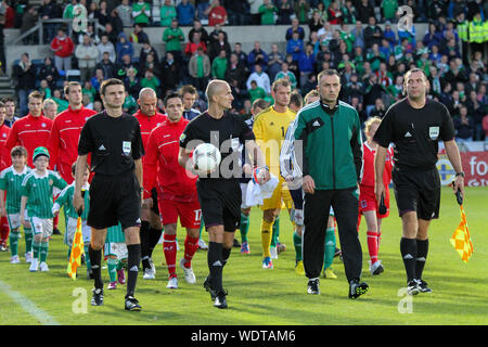 11 septembre 2012 - Irlande du Nord 1 Luxembourg 1. Qualification de la Coupe du Monde 2014 à Windsor Park, Belfast, Irlande du Nord, Royaume-Uni. Banque D'Images