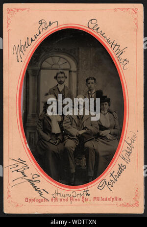 Portrait de groupe de jurés pour 1899 Philadelphia Photographic Society de l'exposition. Dans le sens horaire à partir du haut à droite : Clarence H. White, Gertrude Käsebier, Henry Foi, Frances Benjamin Johnston, et F. Hollande Jour Abstract/moyenne : 1 photographie : ferrotype. Banque D'Images