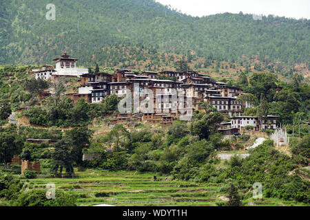 Wangdue Phodrang village de Rinchengang, Bhoutan Banque D'Images