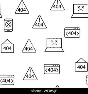 404 Schéma transparent du vecteur de message d'erreur HTTP Illustration de Vecteur
