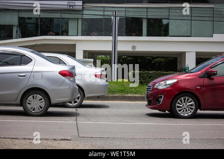 Chiang Mai, Thaïlande - 20 août 2019 : voiture Mitsubishi attirer. Photo no 121 à environ 8 km du centre-ville de Chiang Mai, Thaïlande. Banque D'Images