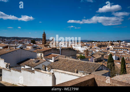 Tour de l'église de San Sebastian à Antequera, la province de Malaga, Andalousie, Espagne Banque D'Images