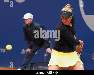 Nuremberg, Allemagne - 21 mai 2019 : joueuse de tennis allemande Sabine Lisicki au cours de l'Euro 250,000 Tournoi WTA Versicherungscup 1er tour match contre l'Aus Banque D'Images