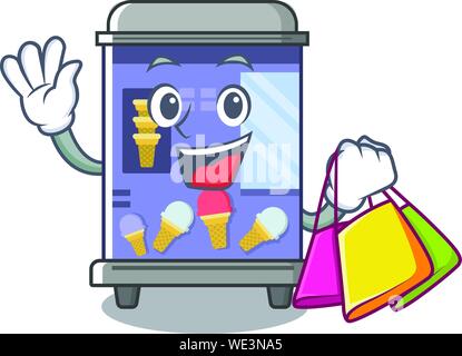 La crème glacée commercial distributeur automatique isolé le cartoon Illustration de Vecteur