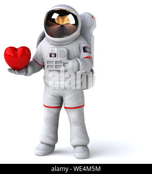 Fun astronaute - Illustration 3D Banque D'Images