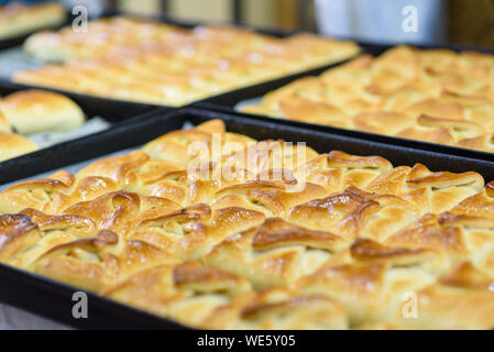 Couleurs du marché de rue en Israël. Pâtisseries sucrées. Banque D'Images