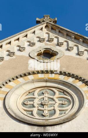 France, Meurthe et Moselle, Nancy, façade de la basilique du Sacré-Cœur de Nancy en style byzantin romain Banque D'Images