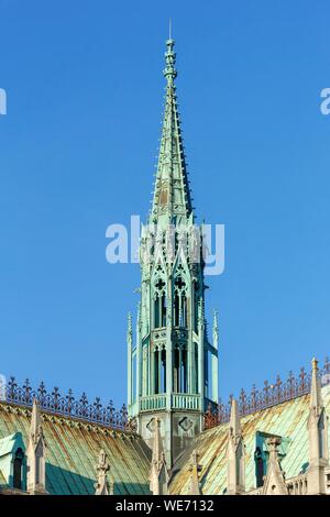 France, Meurthe et Moselle, Nancy, Saint Epvre néo-gothique de Nancy basilique construite au 19ème siècle de pierres d'Euville Banque D'Images