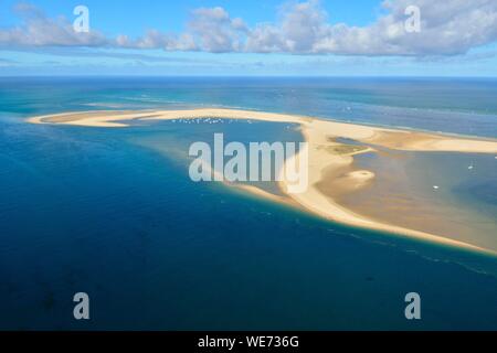 France, Gironde, bassin d'Arcachon, le Banc d'Arguin et le Cap Ferret en arrière-plan (vue aérienne) Banque D'Images