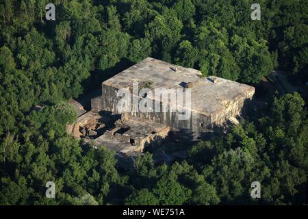 La France, Pas de Calais, Blockhaus d'Eperlecques près de Saint Omer (vue aérienne) Banque D'Images