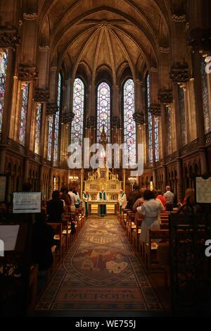 France, Nord, Lille, de l'intérieur de Notre Dame de la Treille Cathedral Banque D'Images