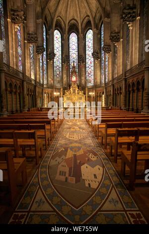 France, Nord, Lille, de l'intérieur de Notre Dame de la cathédrale de Lille Banque D'Images