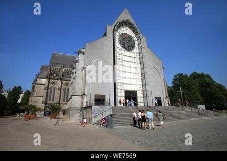 France, Nord, Lille, de l'intérieur de Notre Dame de la cathédrale de Lille Banque D'Images