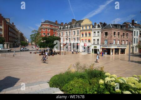 France, Picardie, Amiens, Place René Goblet à Amiens Banque D'Images