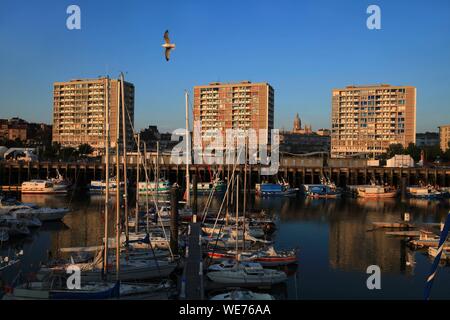 La France, Pas de Calais, Boulogne sur Mer, Port de Boulogne-sur-Mer Banque D'Images