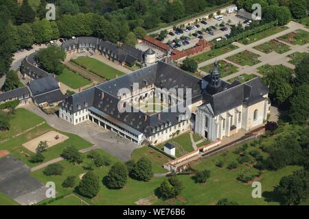 France, Somme, Argoules, Abbaye et Jardins de Valloires, abbaye cistercienne du xviiie siècle, les jardins sont le travail de paysage Gilles Clement Banque D'Images