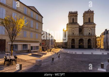 France, Gers, Auch, arrêt sur El Camino de Santiago, la cathédrale de Sainte Marie Banque D'Images